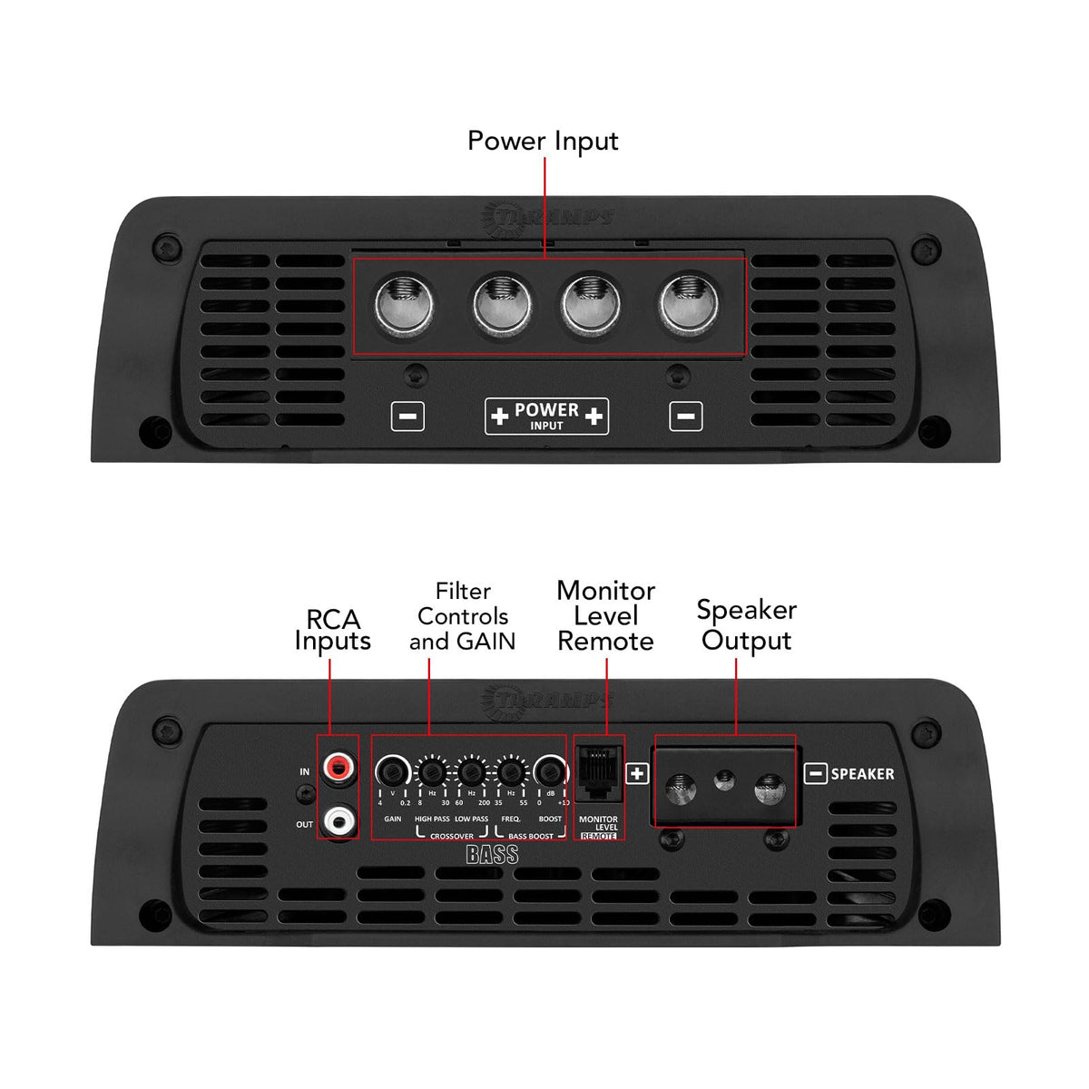 Taramps The Big Boss 5 Black 5000W RMS Monoblock Class D Car Sub Amplifier