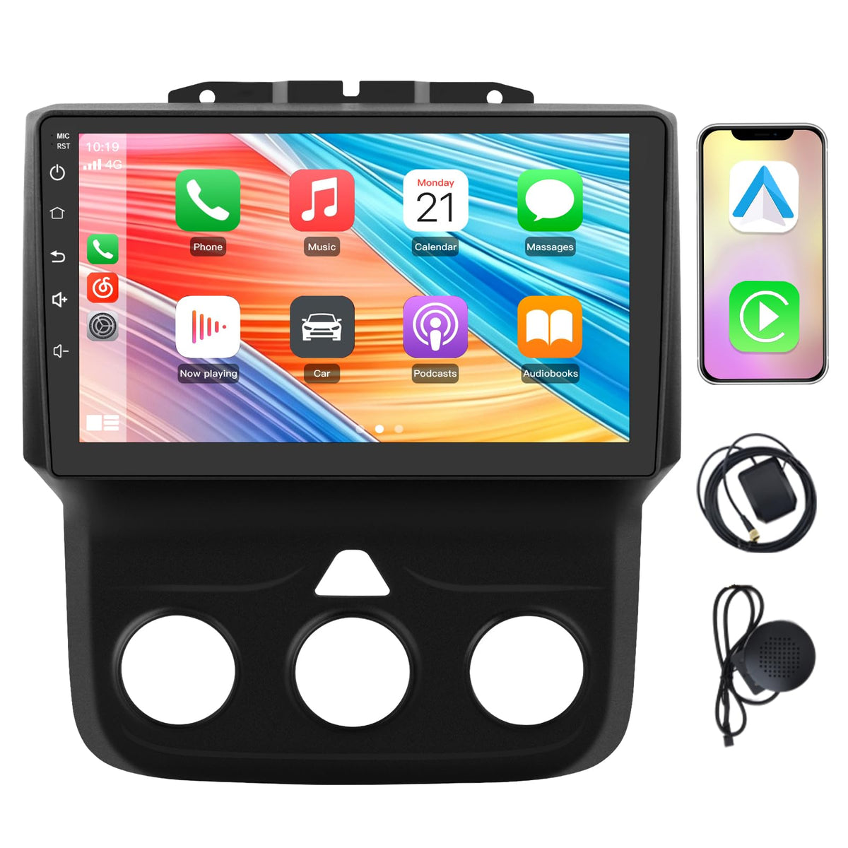 Junsun Car Radio for Dodge Ram 1500 2500 3500 2013-2019 CarPlay