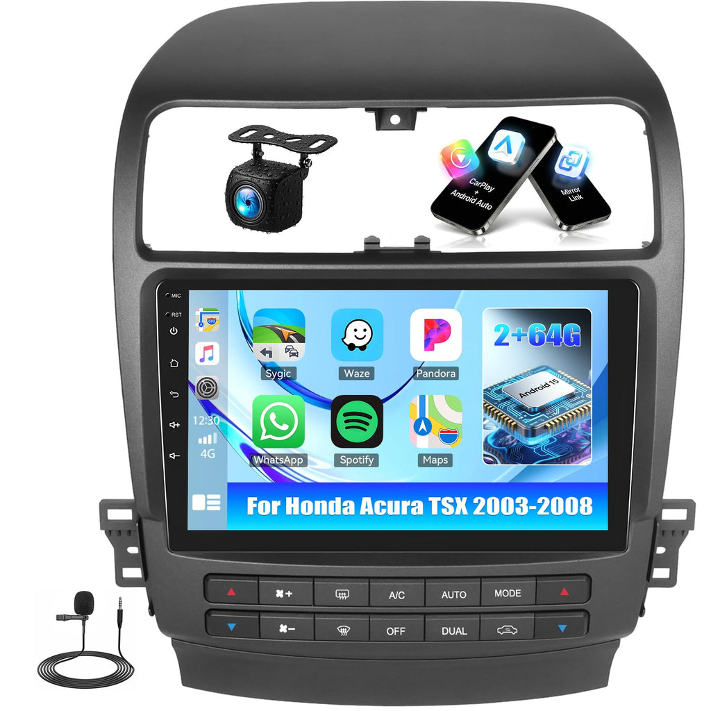 [2+64G] Android 15 Car Radio Stereo for Honda Acura TSX 2003-2008