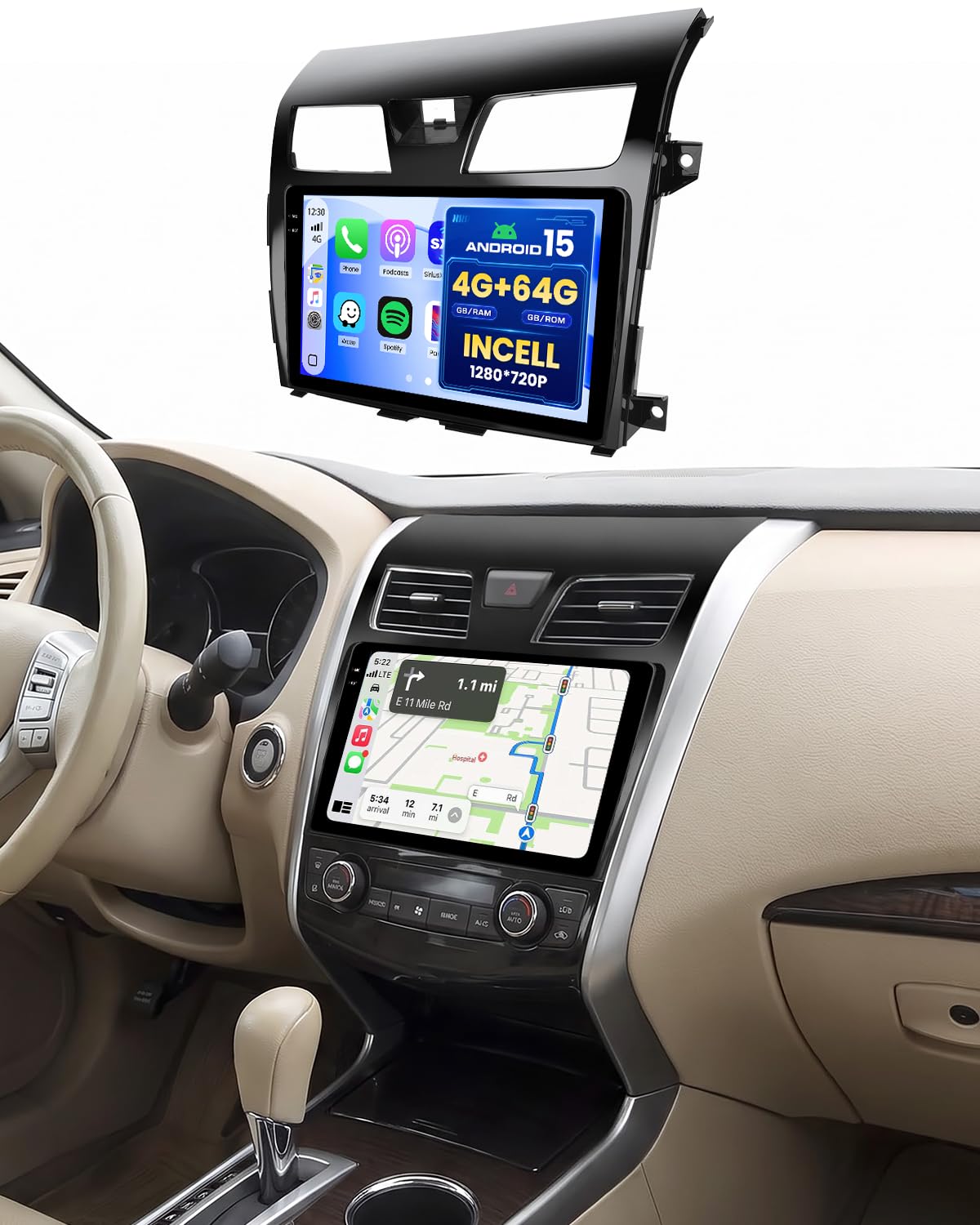 [Roinvou] 4+64G 10.1" Android 15 Car Radio for Nissan Altima 2013-2015