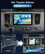 [4G+128G] Car Stereo for Toyota Sienna 2010-2014 with 5GWiFi/Android 15/Wireless Carplay Android Auto,9" Incell Touch Screen Radio,GPS/EQ DSP/Bluetooth5.0/SWC/AHD Backup Camera