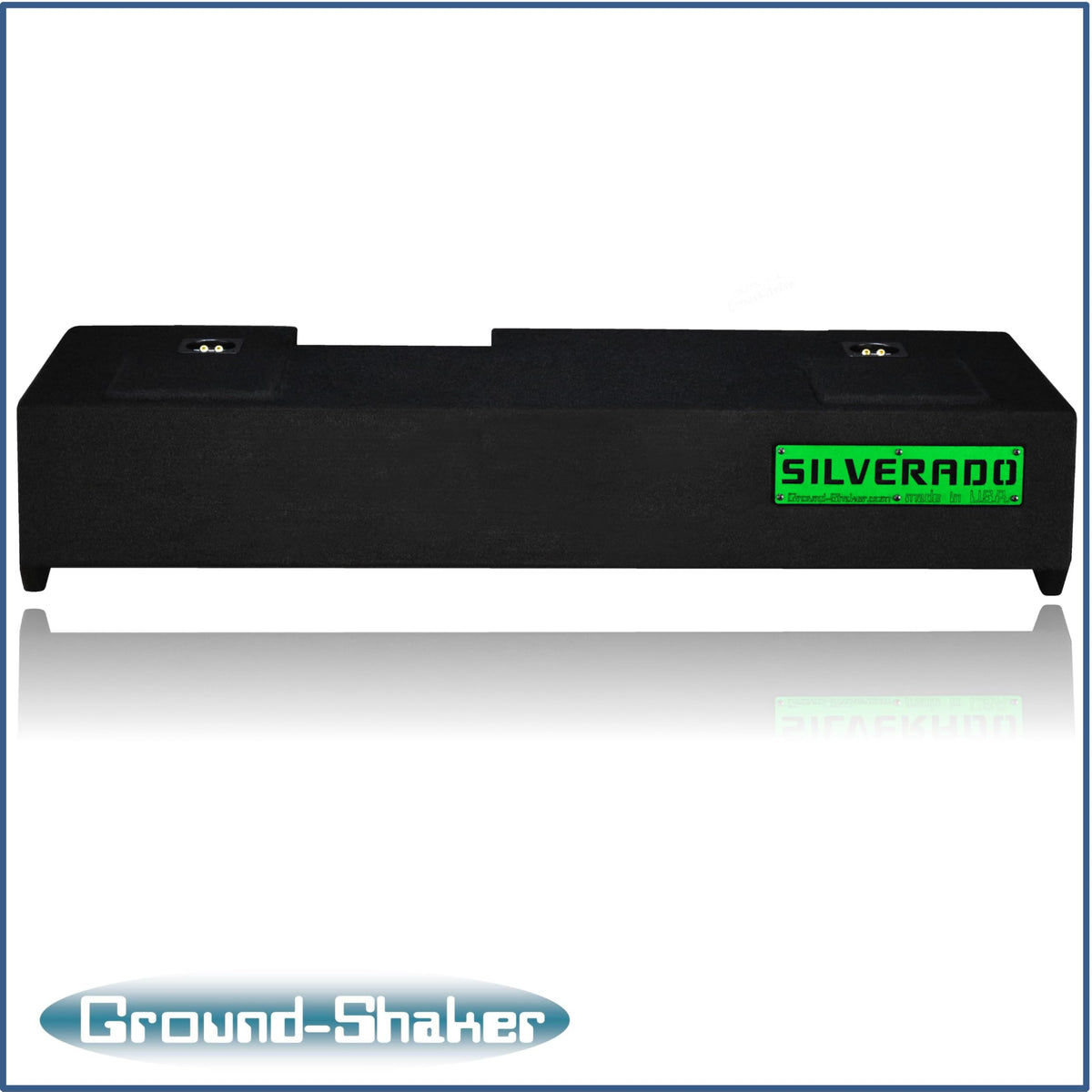 Chevy Silverado 2019-2026 Crew Cab and Double Cab 10" Dual Ground Shaker Subwoofer Enclosure Ported and Sealed (Green, 12" TW3)