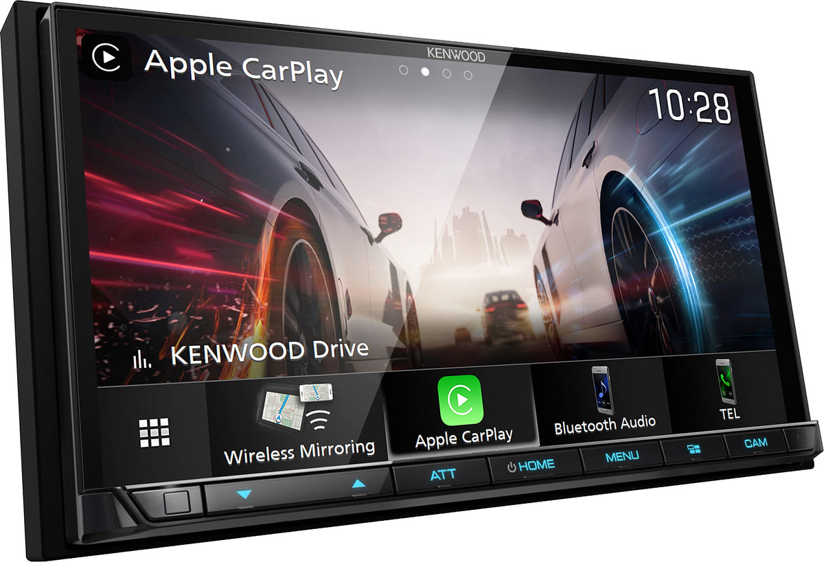 KENWOOD DMX8021DABS - 7" Digital Media AV Receiver with Wireless CarPlay & Android Car (4 x 50W, DAB+/FM, BT, 3 x Pre-Out 4V, USB-C, iPod/iPhone Controller)