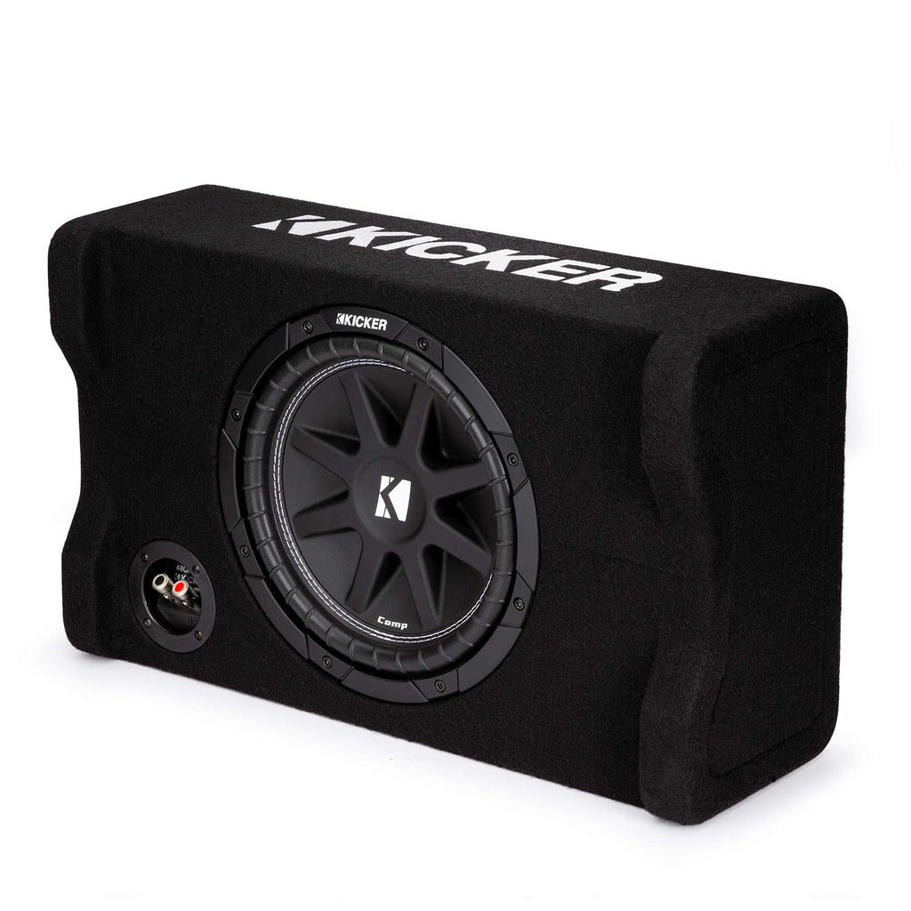 KICKER 48CDF104 Comp 10" Subwoofer in Down Firing Enclosure, 4-Ohm
