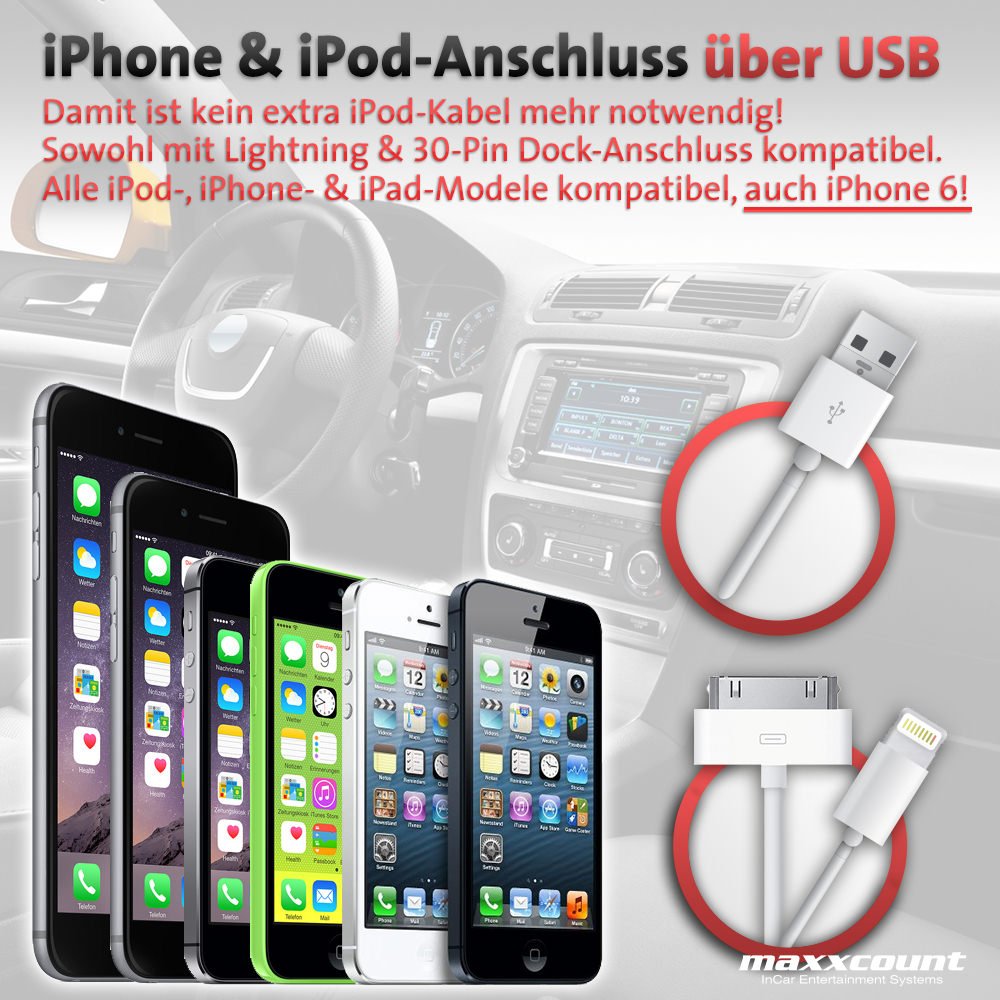 GROM Audio SUB08U3 USB car kit, Compatible with iPhone, Bluetooth, AUX Capable, Compatible with Select* Subaru Cars