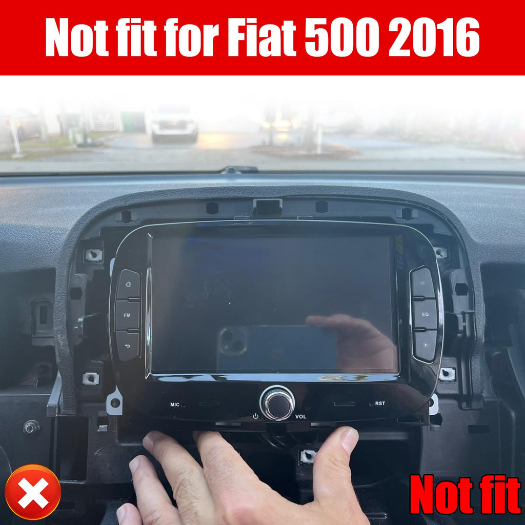 7 inch Car Stereo for Fiat 500 2016-2019, 2+64G Android 13 Car Radio for Fiat CarPlay Head Unit GPS Navigation WiFi Bluetooth FM SWC Backup Camera