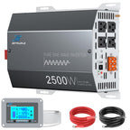 2500W Pure Sine Wave Inverter with Built-in ATS 12V DC to 120V AC for RVs