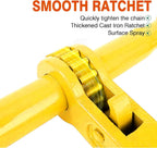 Ratchet Chain Binder Kit 3/8''-1/2" and 3/8"×10ft Chains,9200lbs Capacity
