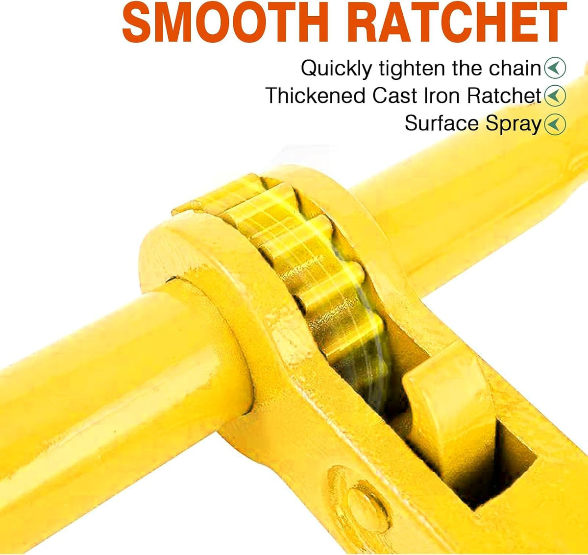Ratchet Chain Binder Kit 3/8''-1/2" and 3/8"×10ft Chains,9200lbs Capacity