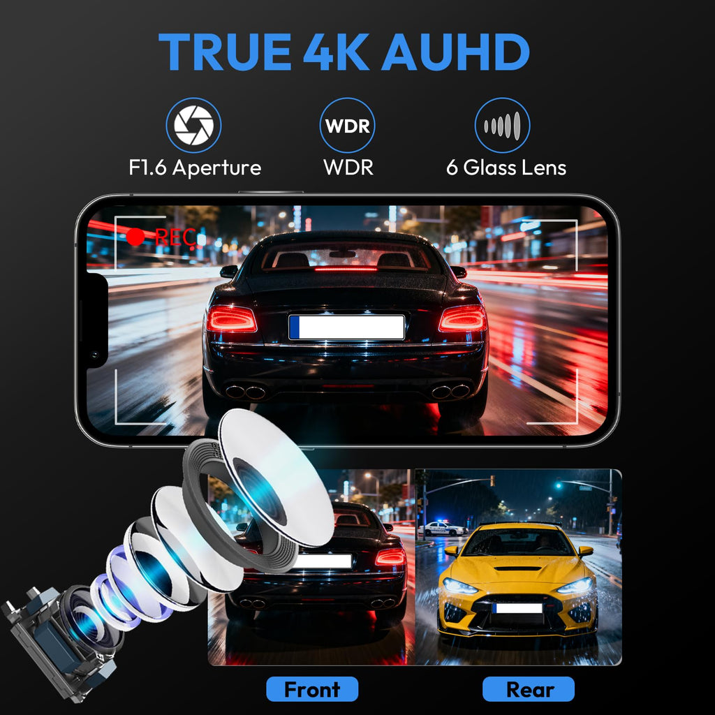 4K Dash Cam Suitable for Genesis GV80 25-26,Grey Color,Integrated OEM Look