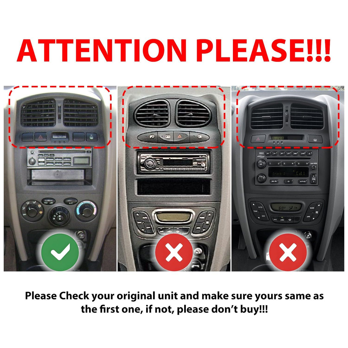 for Hyundai Santa Fe 2001-2006 Car CarPlay Android Auto Navigation Stereo GPS Radio Reverse Camera Display 9" IPS Touchscreen Headunit Tablet Pad Media Player, if Applicable Quad Core 4G+64G