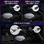 CB6 CarPlay AI Box & Android AI Box, Wireless CarPlay/AndroidAuto Adapter, Plug & Play CarWave Car Smart Box with AI DriveChat, GPS Track, Android 13, 2 BT, 4G LTE, 4G+64G, Silver