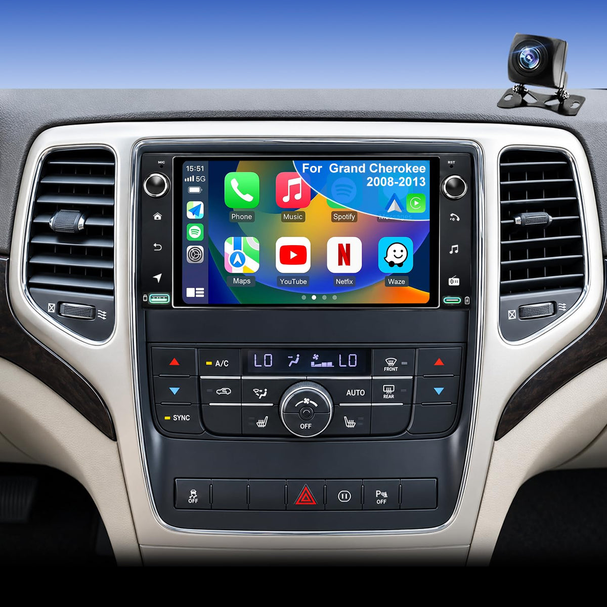 9" Car Radio for Jeep Renegade 2015 2016 2017 2018 2019 2020 2021 2022 2023