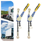 2 Pack 5/16 in - 3/8 in Ratchet Chain Binders, Portable Chain Binders with Handles, 5400LBS Working Load, Heavy Duty Tie Down Hauling Chain Binders for Truck, Tractor