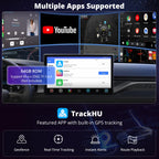CB6 CarPlay AI Box & Android AI Box, Wireless CarPlay/AndroidAuto Adapter, Plug & Play CarWave Car Smart Box with AI DriveChat, GPS Track, Android 13, 2 BT, 4G LTE, 4G+64G, Silver