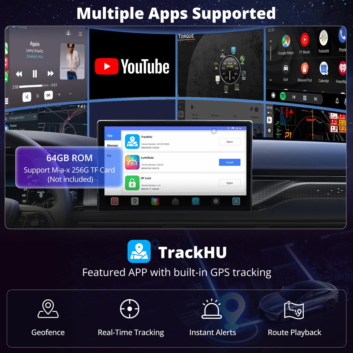CB6 CarPlay AI Box & Android AI Box, Wireless CarPlay/AndroidAuto Adapter, Plug & Play CarWave Car Smart Box with AI DriveChat, GPS Track, Android 13, 2 BT, 4G LTE, 4G+64G, Silver