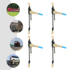 1/4" - 5/16" Chain Binder 2500lbs Capacity Ratcheting Chain Load Binder with Grab Hooks Heavy Duty Tie Down Ratchet Load Binder for Flatbed Trailers and Trucks (4Pcs)