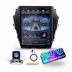 Kunfine Tesla Style CarPlay Android Auto Navigation Stereo GPS Radio Reverse 9.7" IPS Touchscreen Headunit Tablet Media Player for Hyundai Ix45 Santa Fe 12-17（Basic）, if Applicable Octa Core 6G+128G