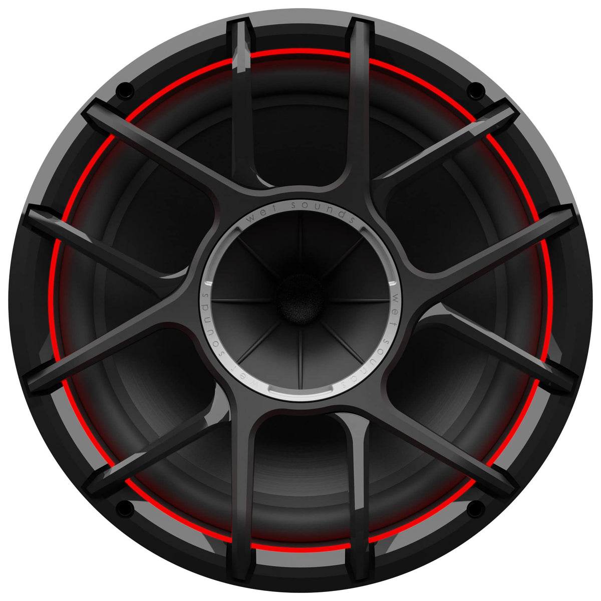 wet sounds REV12 Black HD Tower Speaker with XZ Black Zero Style Grille Black X-Mount Kit