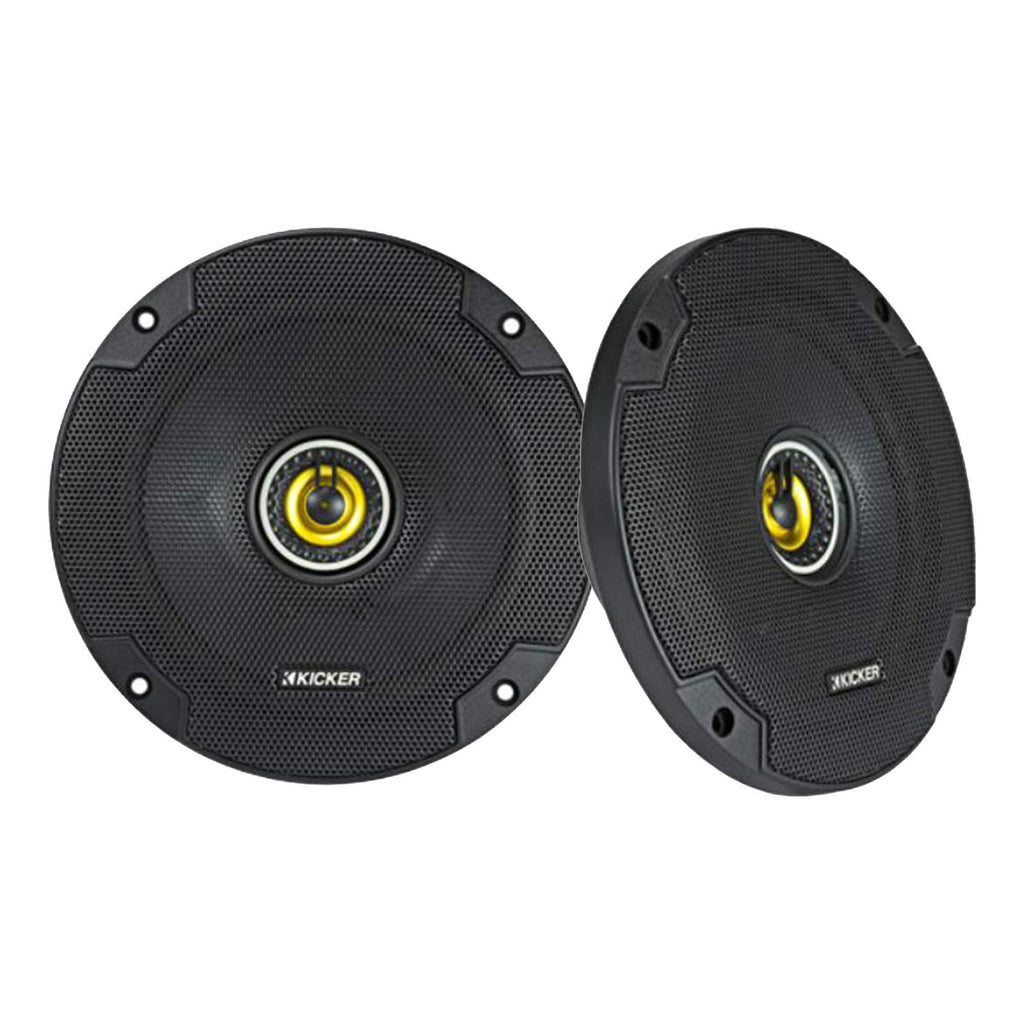KICKER 5.25" 225 Watt Max Power 4 Ohm 2-Way Car Audio Coaxial Speakers (Pair) and 6x9 450 Watt Peak Power 3-Way Vehicle Audio Speakers (Pair)