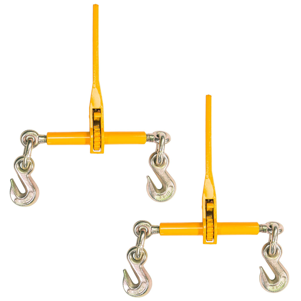US Cargo Control Peerless Ratchet Load Binders for 3/8 Inch and 1/2 Inch Grade 70 Chain (2-Pack) - 12,000 LBS Working Load Limit, Use Ratchet Chain Binders for Flatbed Trailer, Hauling, Towing
