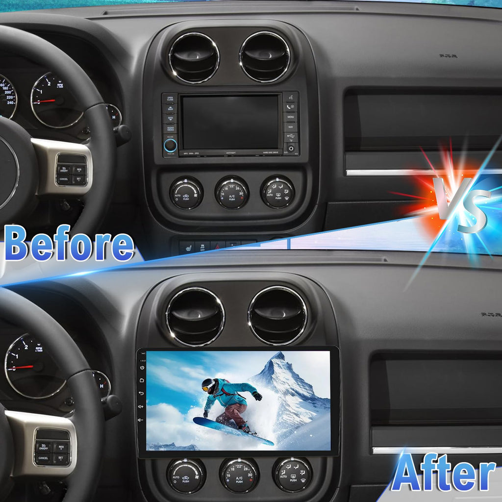 2 Din Car Stereo Upgrade Radio for Jeep Patriot Compass 2010-2016
