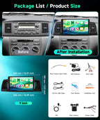 Rimoody 8 Core 6G+128G Android 15 Car Stereo for Toyota Corolla 2007-2012