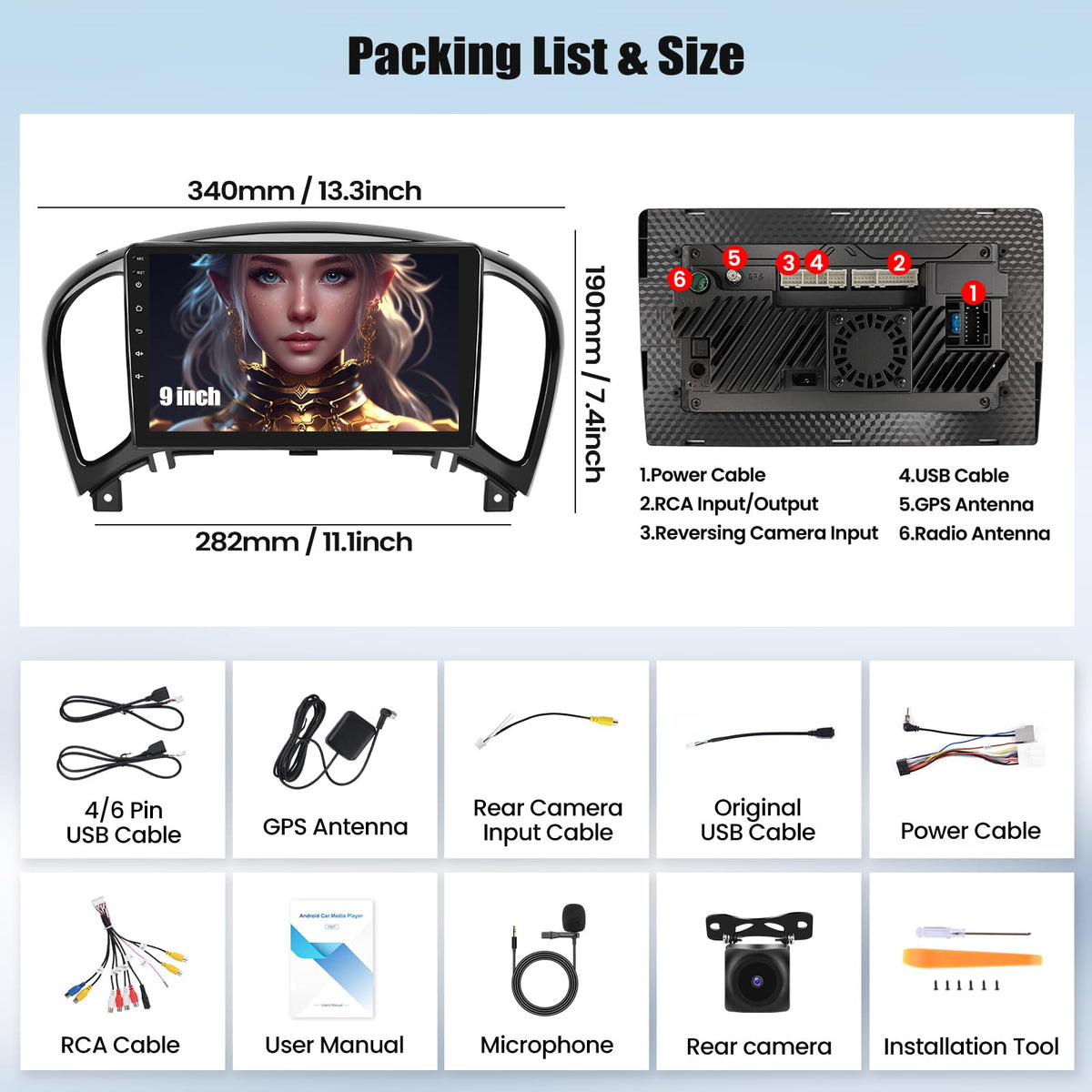 [6+128G] 8-Core Android 15 Car Radio Stereo for Nissan Juke 2011-2016