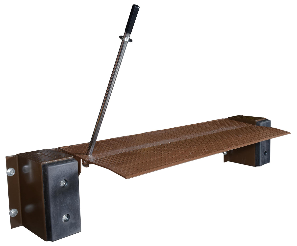 Vestil FM-2572 Steel Mechanical Edge O Dock Leveler 72 in. Ramp Width 25,000 Lb. Capacity Brown