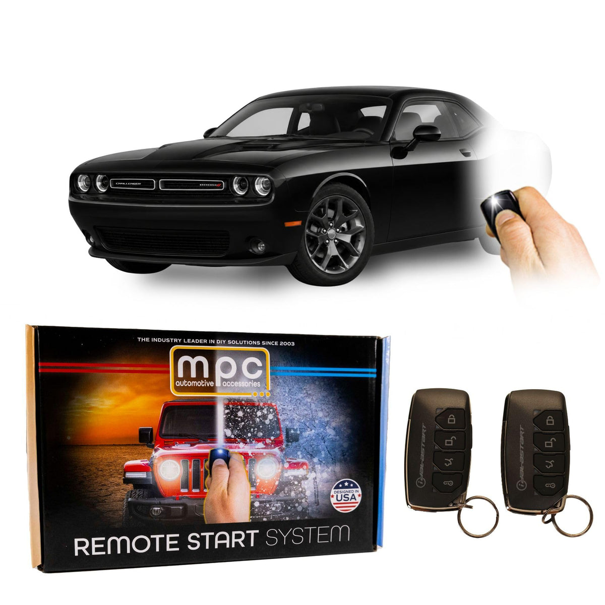 MPC Remote Start Compatible with Dodge Challenger 2018 || Plug & Play || Push Lock 3X to Start || USA Tech Support