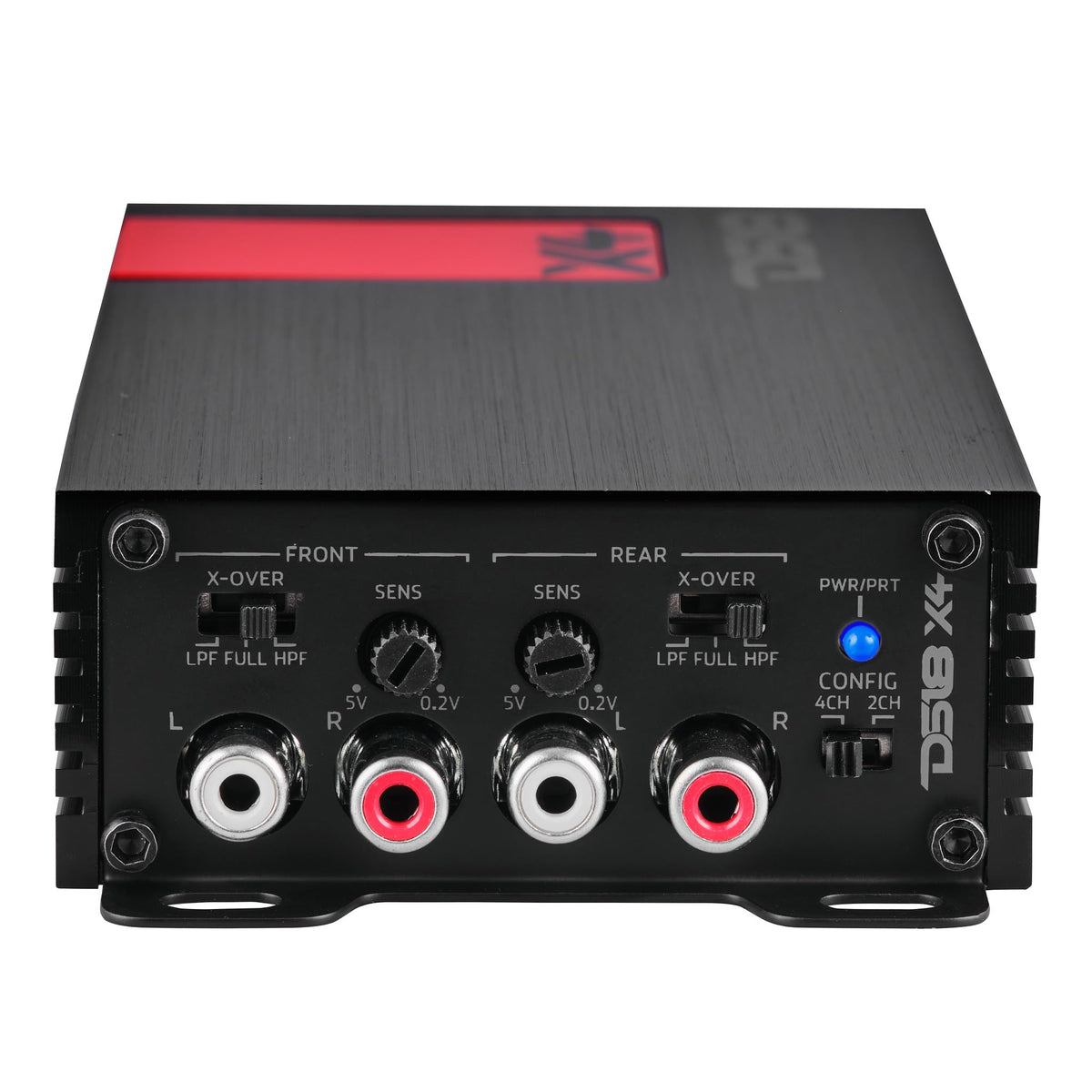 DS18 X4 Amplifier 4-Channel Ultra Compact Class D 4 x 70 Watts RMS @ 4-ohm, Stereo Full Range, Car Audio Amplifier, Great Compact Amp for Motorcycle, Powersports