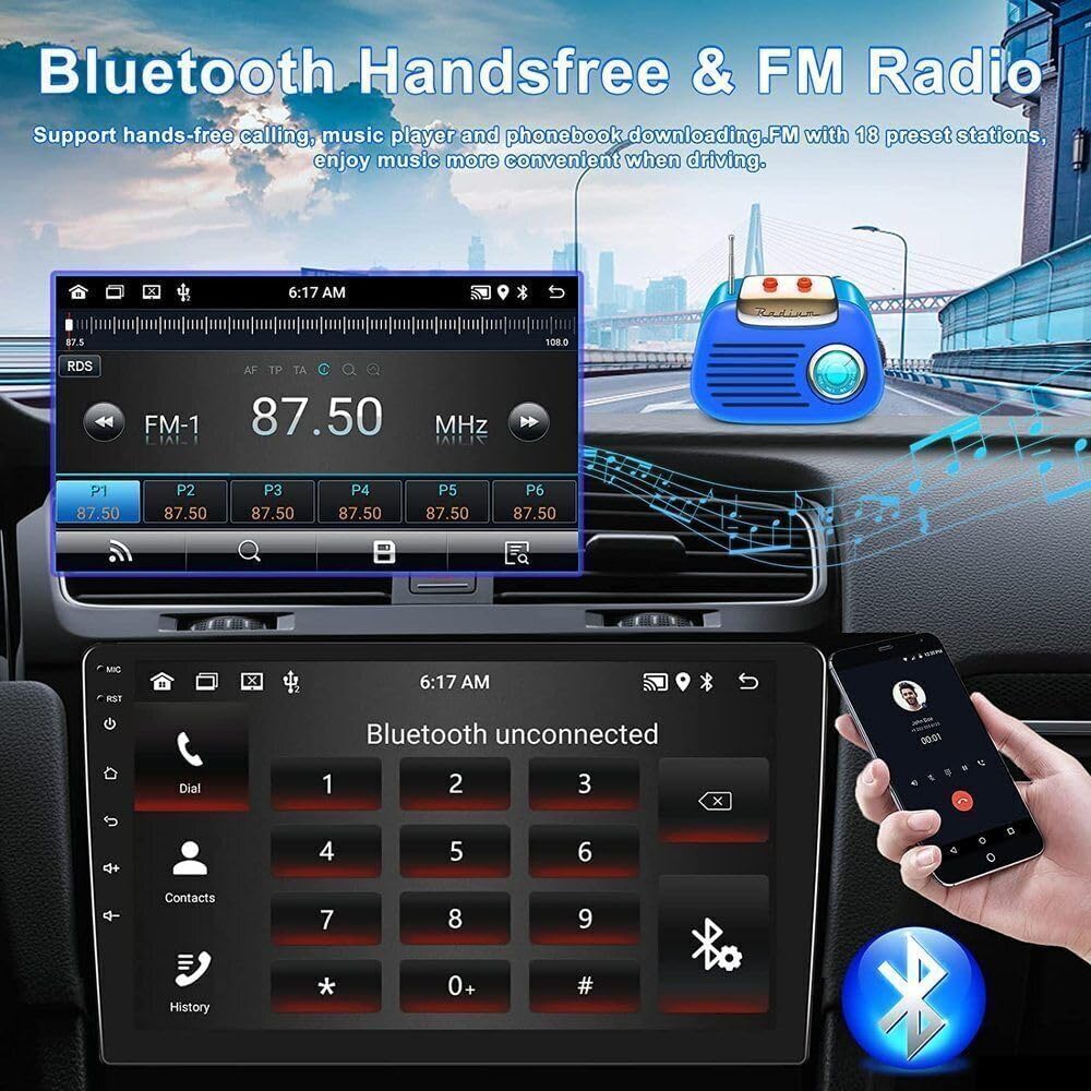 2 Din Car Stereo Upgrade Radio for Jeep Patriot Compass 2010-2016