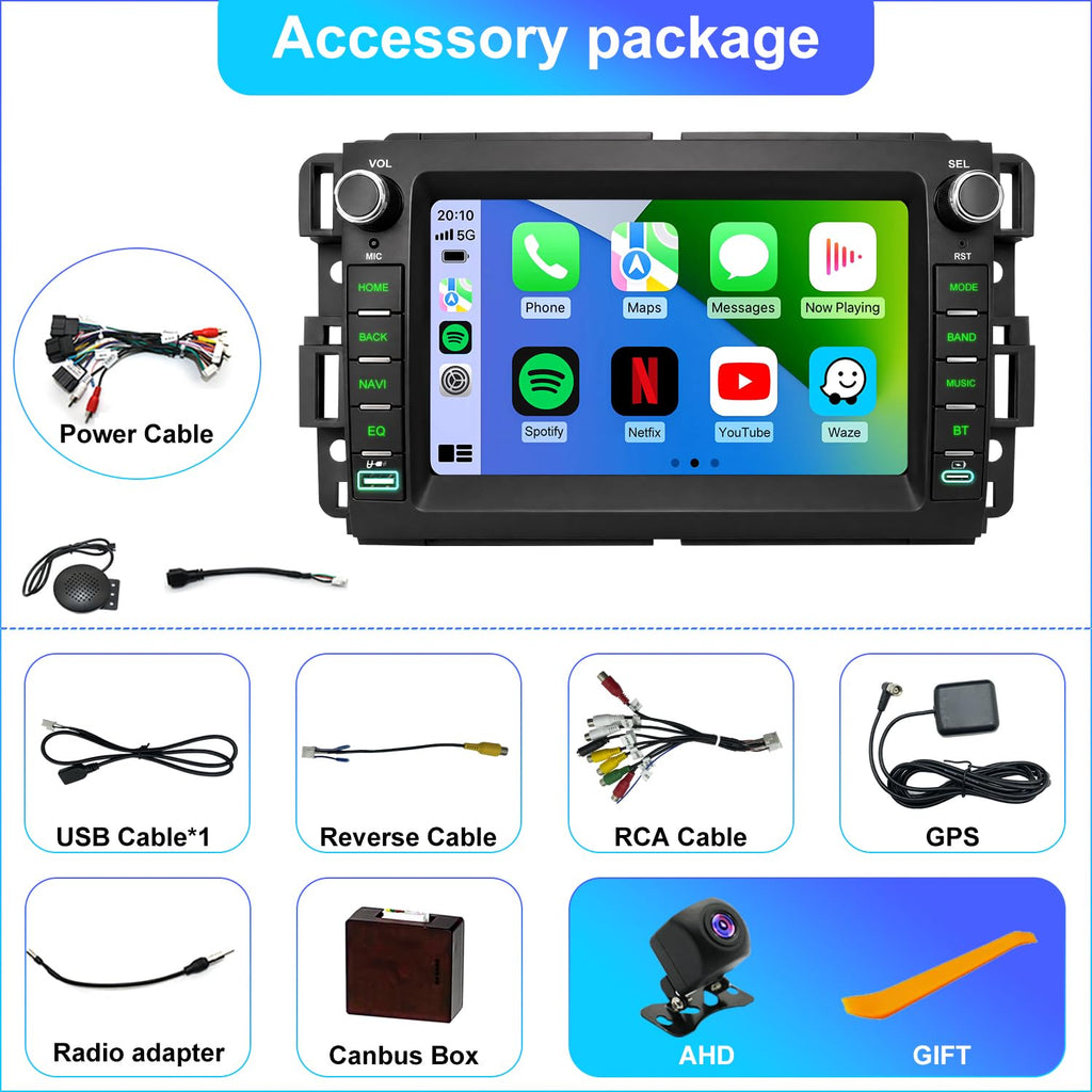 Upgrade Car Radio for GMC Sierra Chevy Silverado 1500/2500/3500 2007-2013