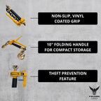 4PK 5/16-3/8" Folding Ratchet Load Binder G70 & G80-7,100 LBS WLL - Clevis Grab Hook, Chain Tie-Down