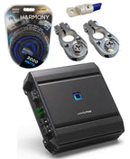 Alpine S-A60M Type S Class D Mono Subwoofer Amplifier 1200W 0 Gauge Amp Kit
