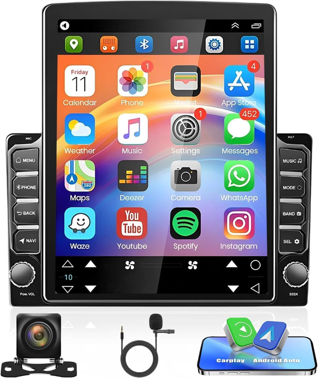9.7" Car Radio for Car Radio for 2006 2007 2008 Dodge Ram 1500 2500 3500 [2+32G] with Wireless Carplay Android Auto Bluetooth Touchscreen Stereo GPS/SWC/FM