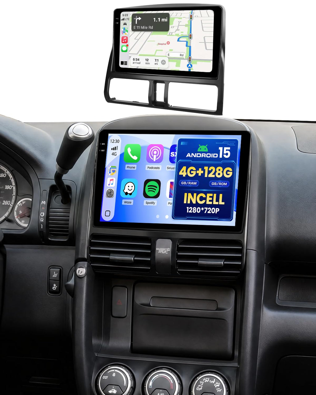 [Roinvou] Qualcomm 8 Core 4+64G 9" Car Radio for Honda CRV 2002-2006