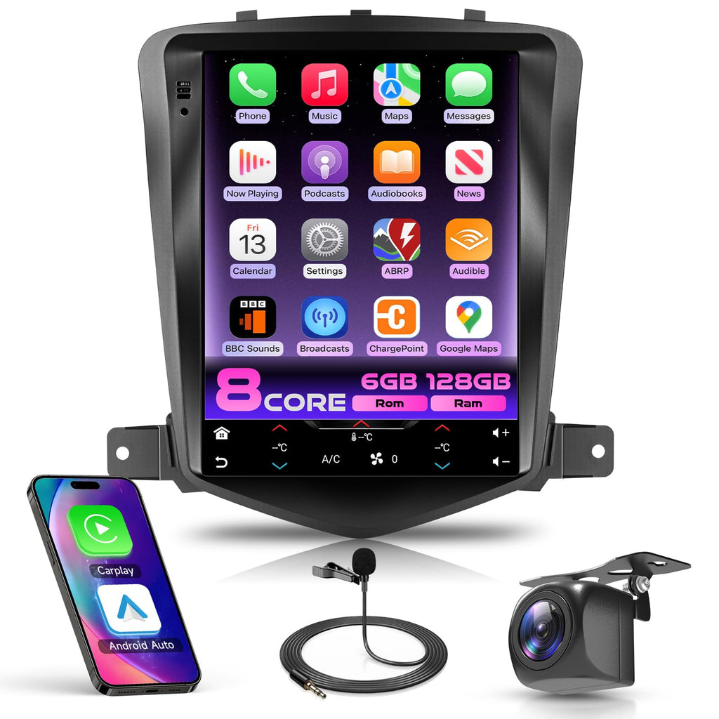 8Core 6G+128G Android 15 9.7Inch IPS Car Stereo for Chevy Cruze 2009-2015