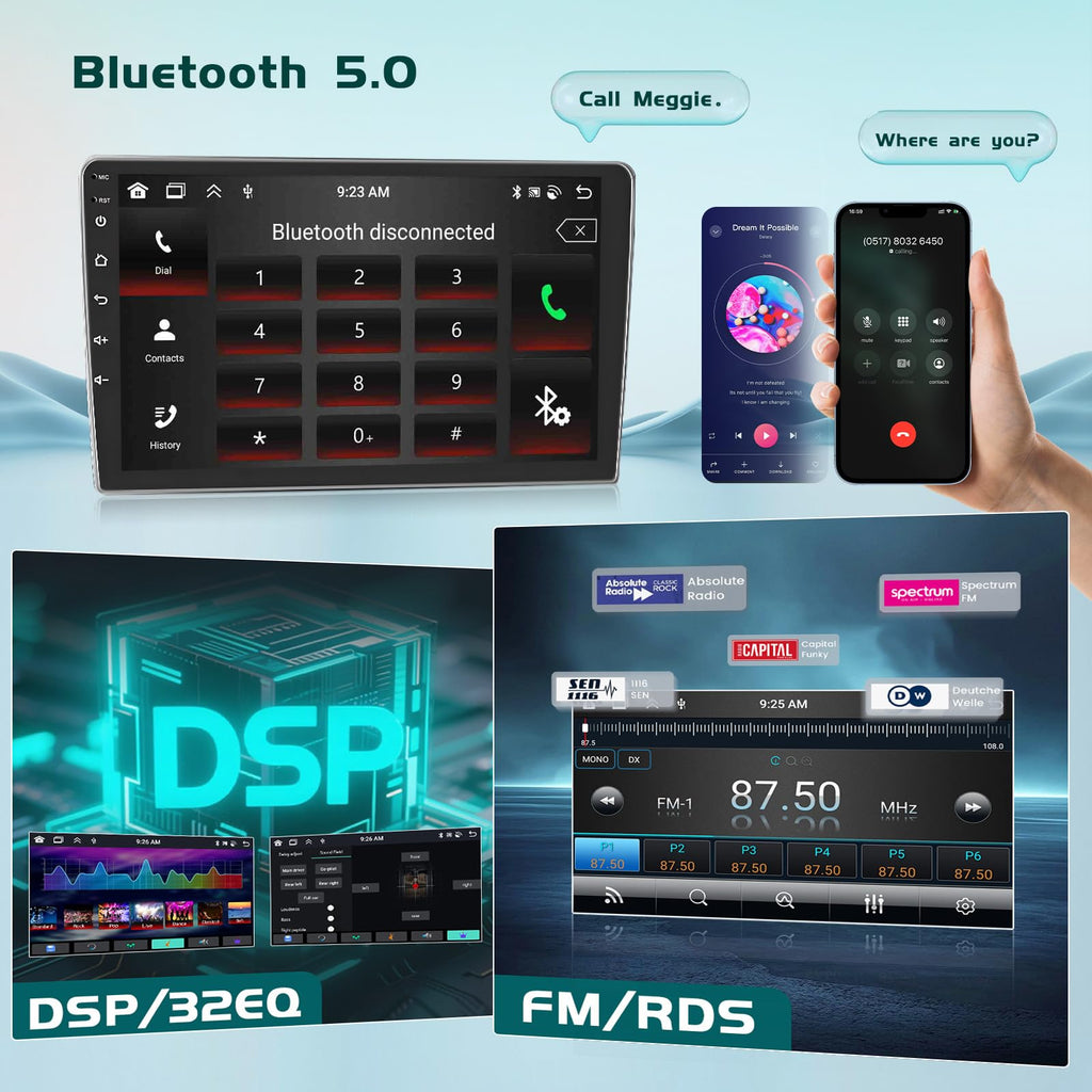 8-Core 6+128G 9'' Android 15 Car Stereo for Hyundai Sonata 2010-2015