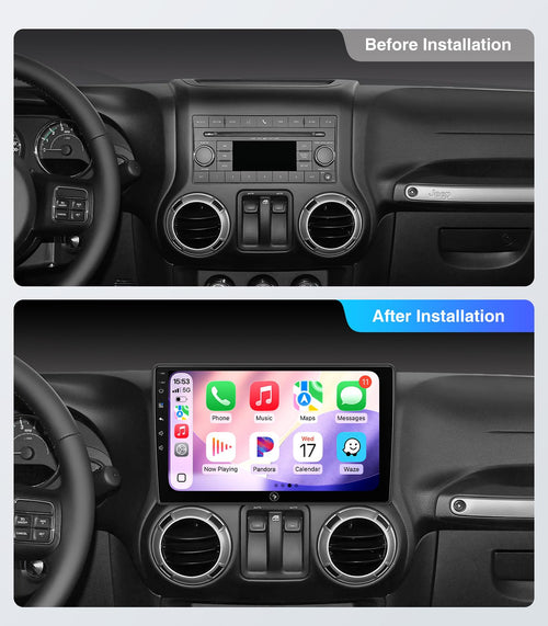 10" 4G+64G Android Car Radio Stereo for Jeep Wrangler JK 2007-2018 Upgrade