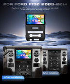 4G+128G Android 15 Car Radio for Ford F150 2009-2014, Wireless CarPlay