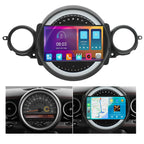 Car Stereo for Mini Cooper R56 2007-2014 with Wireless Apple Carplay Android Auto, 9'' Touch Screen for Cooper R56 Radio Upgrade, GPS, WiFi, Bluetooth, HiFi, SWC, FM, Split Screen, Mic, Backup Cam