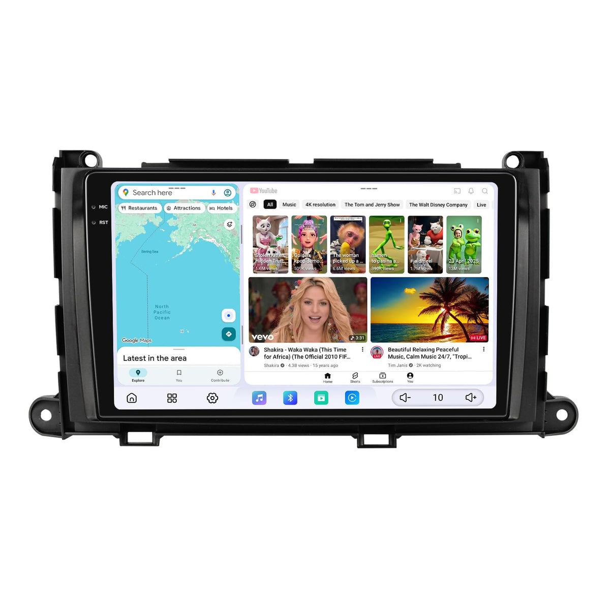 JOYING Car Radio for Toyota Sienna 2011-2014 Android 13 Head Unit 9.5" 2K QLED Touch Screen Car Stereo 12GB+256GB with Carplay & Android Auto, GPS Navigation, Bluetooth, SWC, AM/FM(JY-TT176N12)