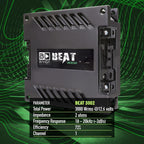 Banda Audiopart BEAT 3002 Car Amplifier 3000W RMS Monoblock Class D 2 Ohm Full-Range Mono Amp for Subwoofers, Bass Amplifier Car Audio, Woofers, Horns & Car Stereo Systems,MID BASS
