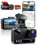 Dash Cam Front and Rear, 4K+4K Car Dash Camera, Free 128GB Card,5.8GHz WiFi