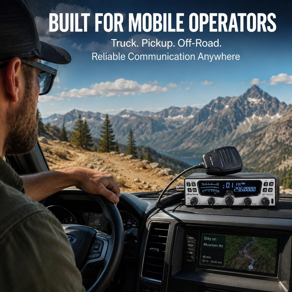 AnyTone AT-5100 10 Meter Amateur Radio, SSB/CW/AM/FM, 28.000-29.700 MHz