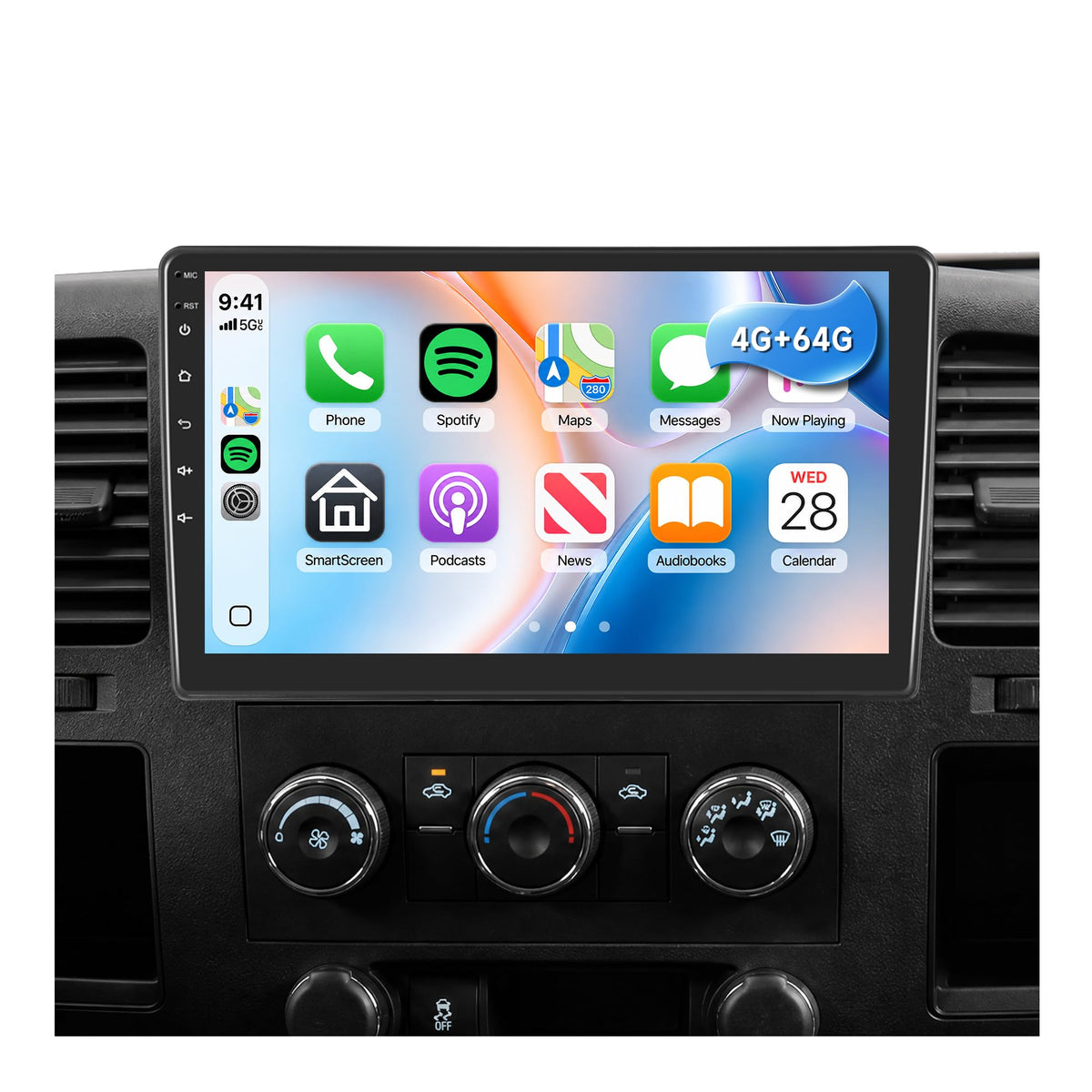 8 Core 6G+128G Android Car Stereo for Chevrolet Silverado/GMC Yukon 2007-2014 with Wireless Carplay Android Auto,10.1 Inch Touch Screen Car Radio