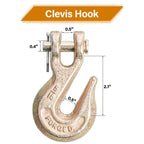 G80 5/16"(2PC*Chain and Binder Kit+10PC Hooks)