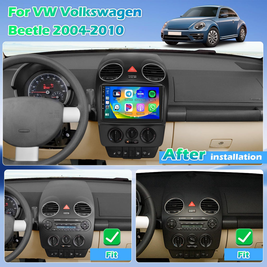 [DSP & EQ] 4+64G Android 15 Car Radio for VW Volkswagen Beetle 2004-2010