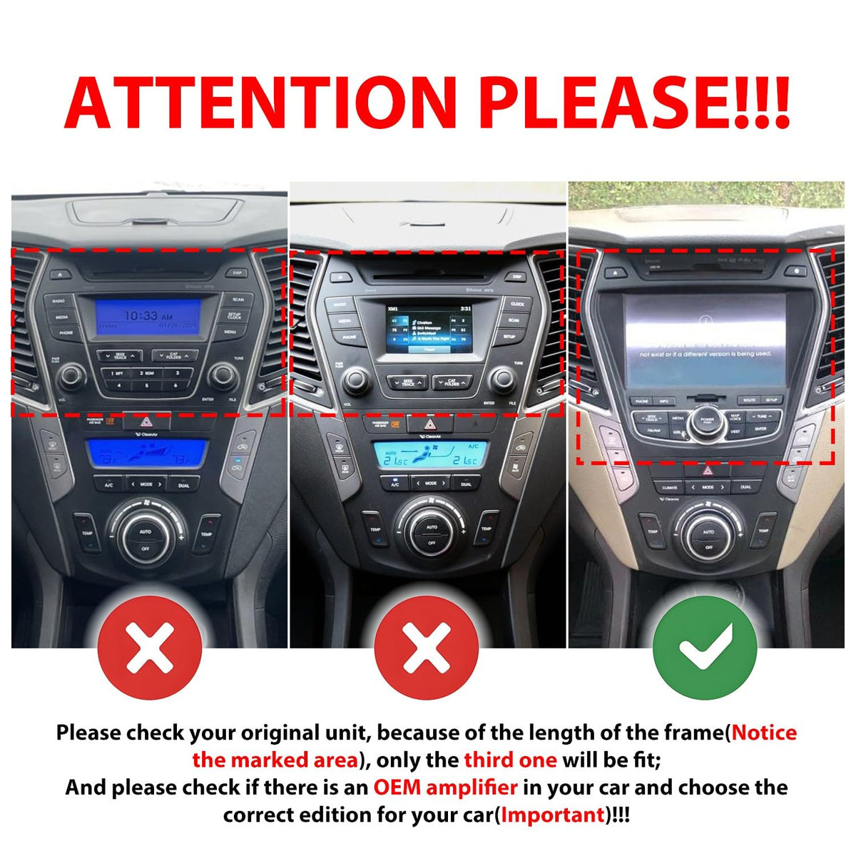 Kunfine Tesla Style CarPlay Android Auto Navigation Stereo GPS Radio Reverse 9.7" IPS Touchscreen Headunit Tablet Media Player for Hyundai Ix45 Santa Fe 12-17（Basic）, if Applicable Octa Core 6G+128G